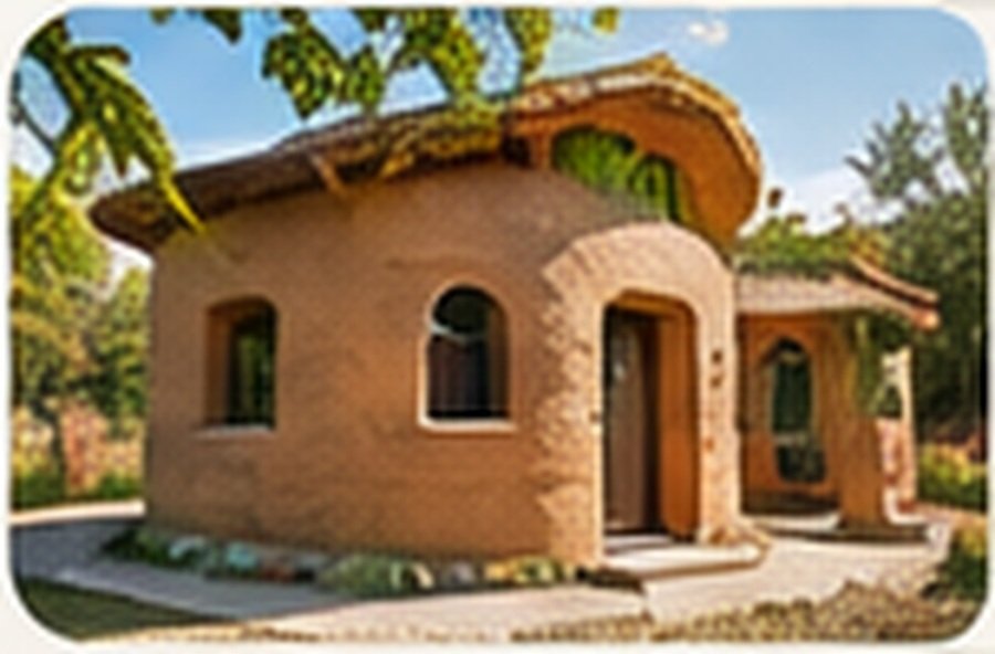 Mud cob earthen building