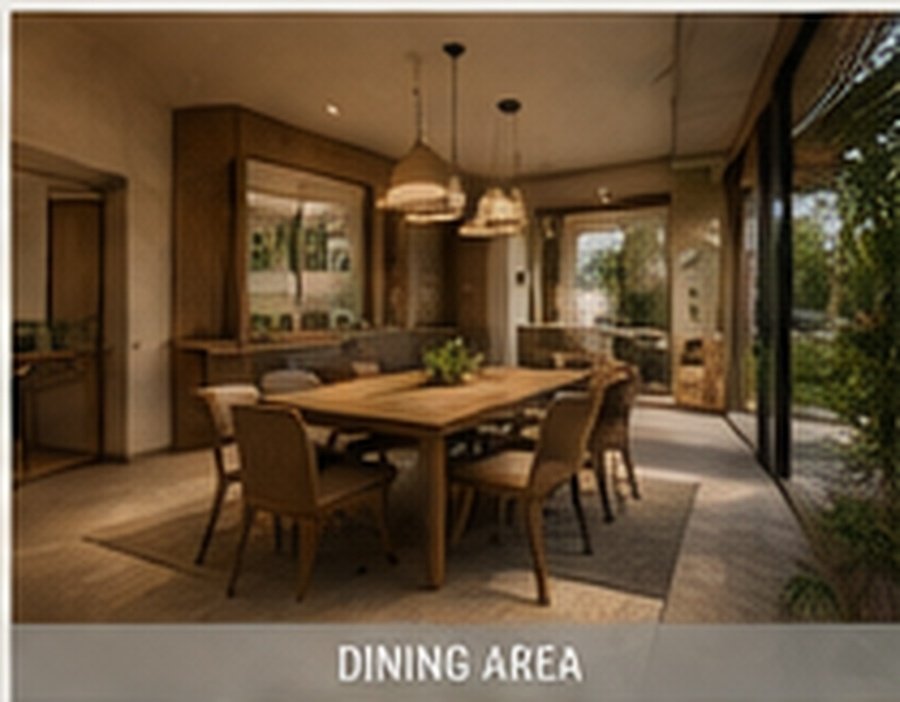 Villa Earth dining area