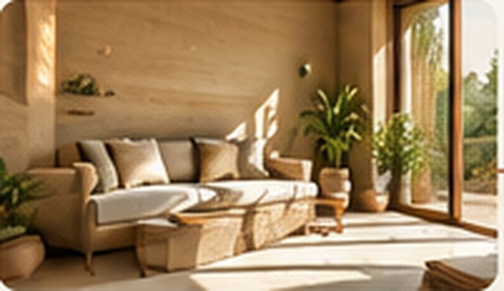 Finished natural rammed earth interior